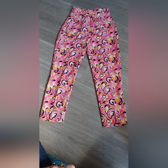 New ZARA Paisley Floral High Waisted Ankle Crop Pleated Trouser Pants size M - Picture 5 of 11